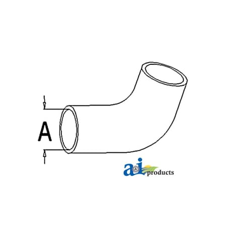 A & I Products Radiator Hose, Upper 8" x3" x3" A-A60169